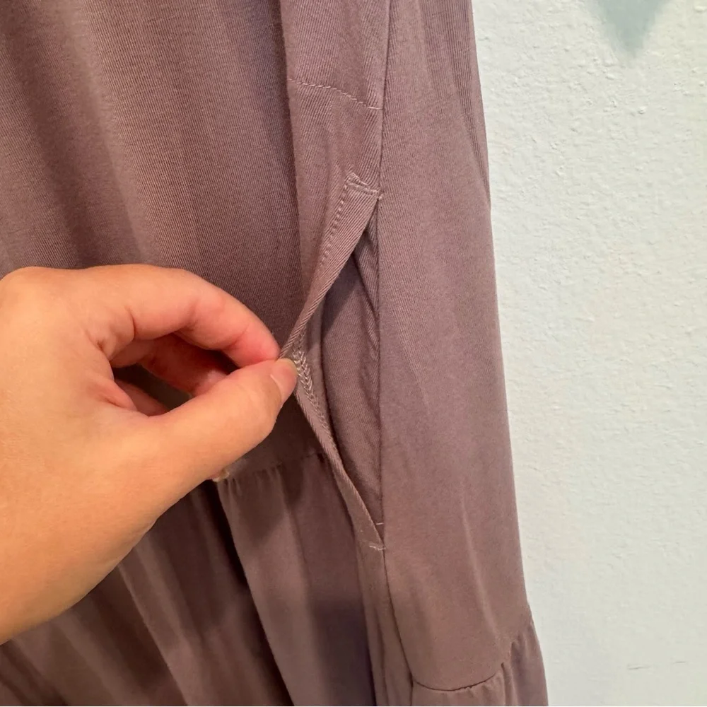 LOGO Mauve Short Sleeve Dress Midi Dress - Picture 7 of 9